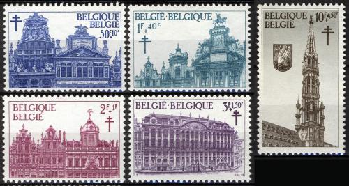 Poštové známky Belgicko 1965 Grand-Place v Bruselu Mi# 1411-15