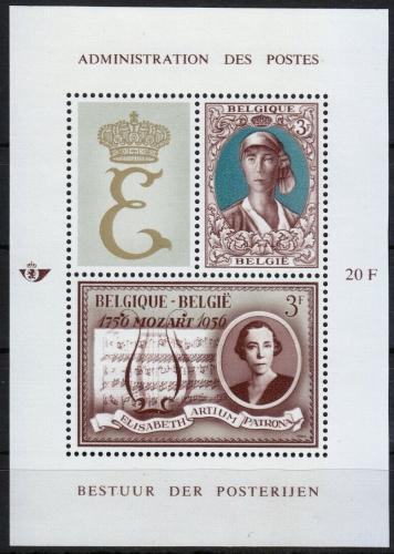 Poštová známka Belgicko 1966 Krá¾ovna Alžbeta Mi# Block 34 