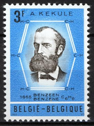 Poštová známka Belgicko 1966 August Kekulé, chemik Mi# 1439