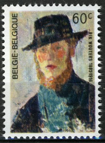 Poštová známka Belgicko 1966 Rik Wouters, autoportrét Mi# 1441