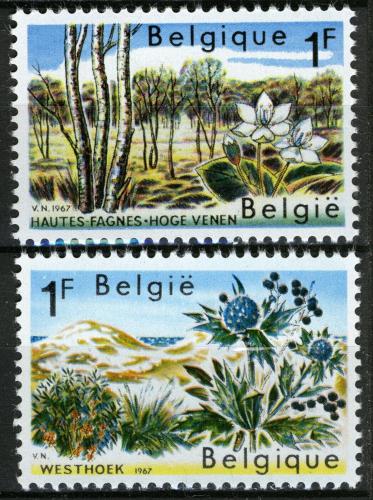 Poštové známky Belgicko 1967 Ochrana pøírody Mi# 1468-69