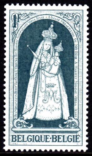 Poštová známka Belgicko 1967 Vianoce, socha, Jean Delcour Mi# 1493