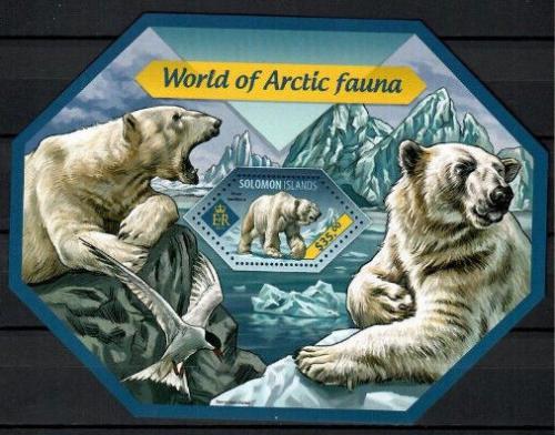 Poštová známka Šalamúnove ostrovy 2014 Arktická fauna Mi# Block 311 Kat 12€