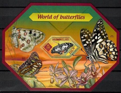 Poštová známka Šalamúnove ostrovy 2014 Motýle Mi# Block 302 Kat 12€