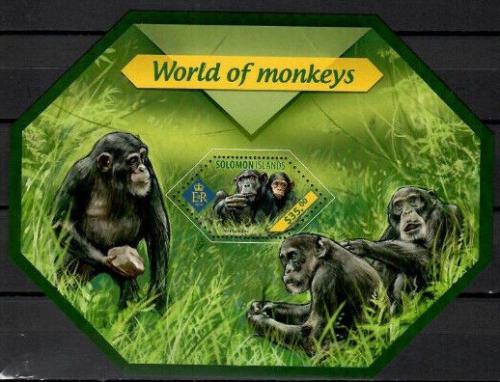 Poštová známka Šalamúnove ostrovy 2014 Opice Mi# Block 317 Kat 12€