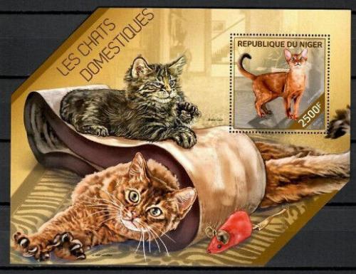 Poštová známka Niger 2014 Maèky Mi# Block 312 Kat 10€