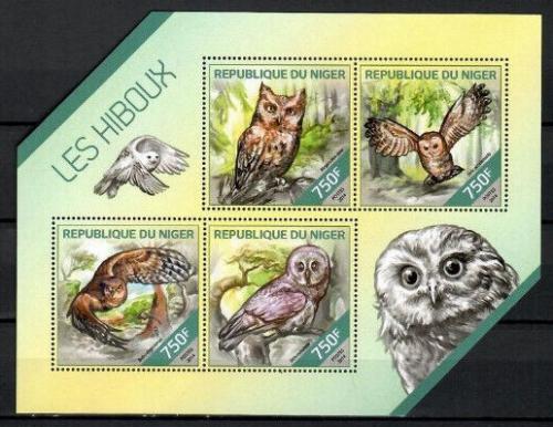 Poštové známky Niger 2014 Sovy Mi# 2800-03 Kat 12€