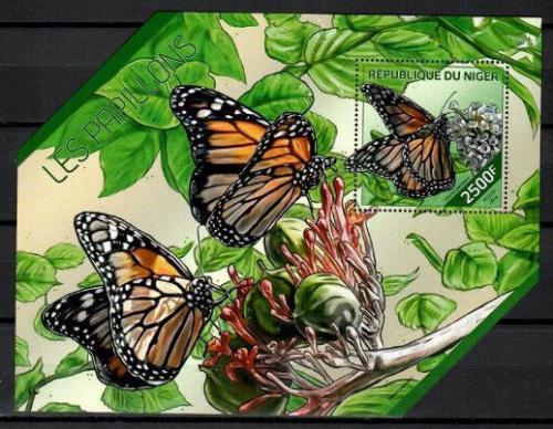 Poštová známka Niger 2014 Motýle Mi# Block 297 Kat 10€