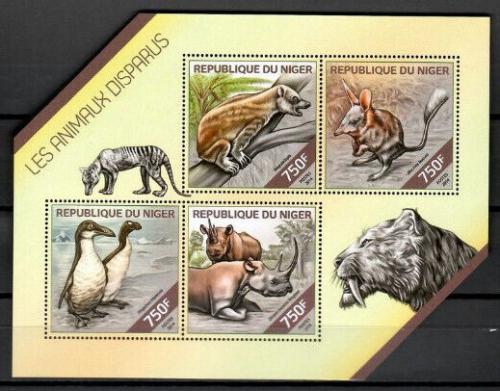 Poštové známky Niger 2014 Vyhynulá fauna Mi# 2810-13 Kat 12€ 