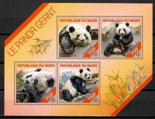Poštové známky Niger 2014 Pandy Mi# 2840-43 Kat 12€