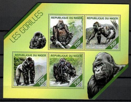 Poštové známky Niger 2014 Gorily Mi# 2875-78 Kat 12€