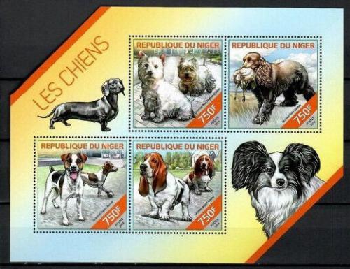 Poštové známky Niger 2014 Psy Mi# 2855-58 Kat 12€