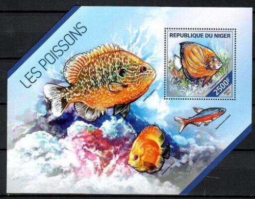 Poštová známka Niger 2014 Ryby Mi# Block 298 Kat 10€
