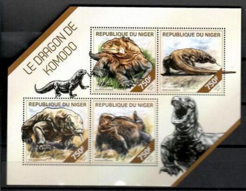 Poštové známky Niger 2014 Varani Mi# 2785-88 Kat 12€