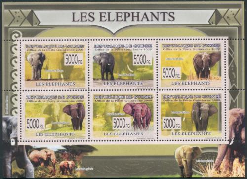 Poštové známky Guinea 2009 Slony Mi# 6463-68 Kat 12€