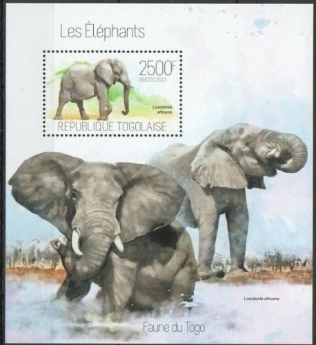 Poštová známka Togo 2013 Slony Mi# Block 877 Kat 10€