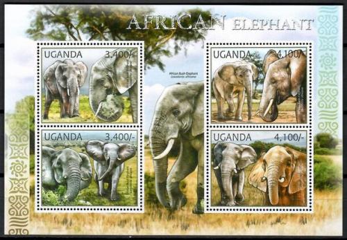Poštové známky Uganda 2012 Slony Mi# 2810-13 Kat 13€