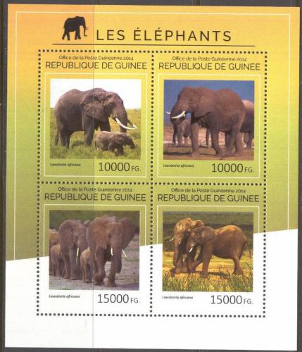 Poštové známky Guinea 2014 Slony Mi# 10707-10 Kat 20€