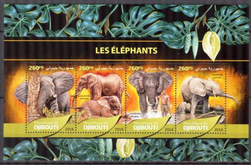 Poštové známky Džibutsko 2016 Slony Mi# 1289-92 Kat 10€