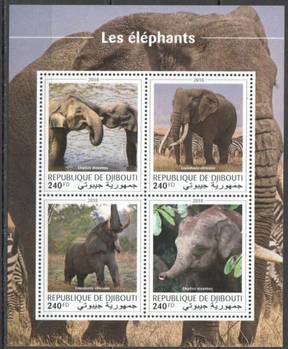 Poštové známky Džibutsko 2018 Slony Mi# 2572-75 Kat 10€