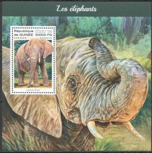 Poštová známka Guinea 2018 Slony Mi# Block 2883 Kat 20€