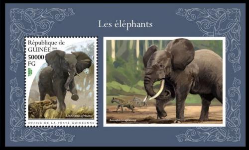 Poštová známka Guinea 2018 Slony Mi# Block 2987 Kat 12€