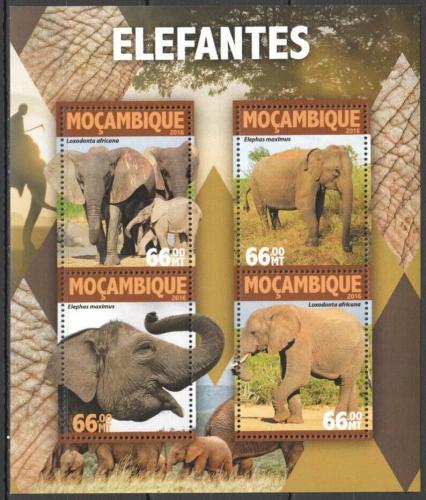 Poštové známky Mozambik 2016 Slony Mi# 8349-52 Kat 15€