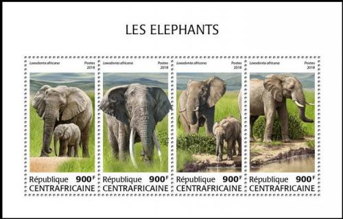 Poštové známky SAR 2018 Slony Mi# 7962-65 Kat 16€