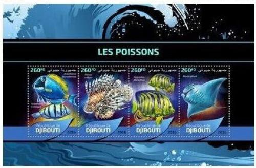 Poštové známky Džibutsko 2016 Ryby Mi# 1249-52 Kat 12€