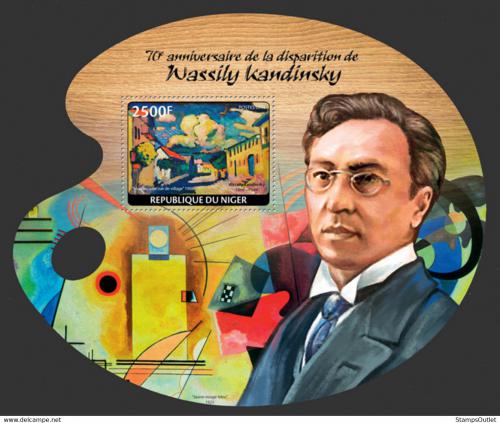 Poštová známka Niger 2014 Umenie, Vasilij Kandinskij Mi# Block 294 Kat 10€