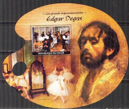 Poštová známka Niger 2014 Umenie, Edgar Degas Mi# Block 369 Kat 10€