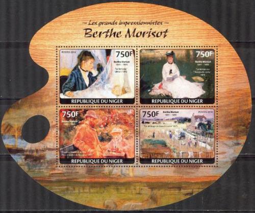 Poštové známky Niger 2014 Umenie, Berthe Morisot Mi# 3131-34 Kat 12€