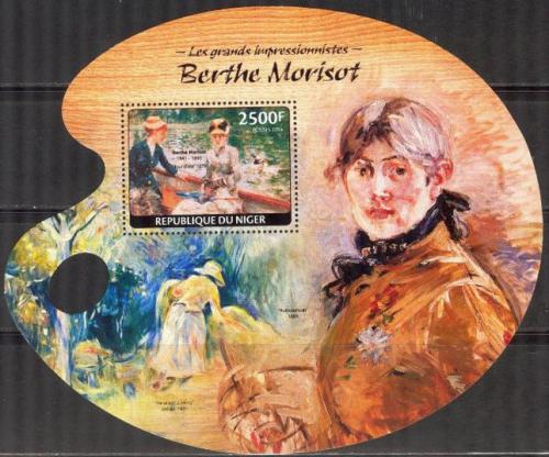Poštová známka Niger 2014 Umenie, Berthe Morisot Mi# Block 371 Kat 10€
