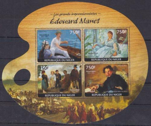 Poštové známky Niger 2014 Umenie, Édouard Manet Mi# 3119-22 Kat 12€
