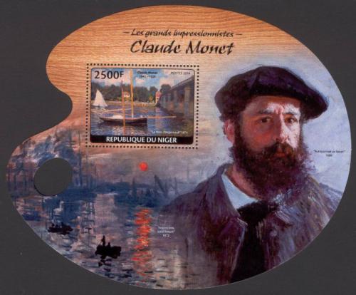 Poštová známka Niger 2014 Umenie, Claude Monet Mi# Block 370 Kat 10€