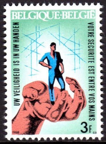 Poštová známka Belgicko 1968 Boj proti pracovním úrazùm Mi# 1500