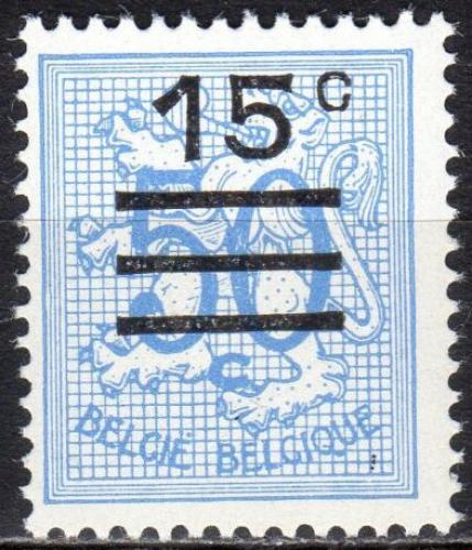 Poštová známka Belgicko 1968 Heraldický lev pretlaè Mi# 1508