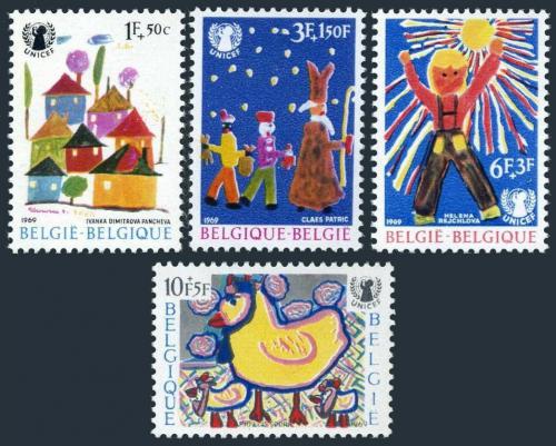 Poštové známky Belgicko 1969 Dìtské kresby, UNICEF Mi# 1551-54