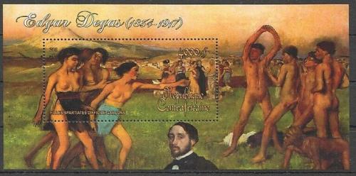 Poštová známka SAR 2011 Umenie, akty, Edgar Degas Mi# Block 870 Kat 16€