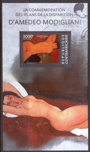 Potov znmka SAR 2015 Umenie, akty, Amedeo Modigliani Mi# Block 1276 Kat 14 - zvi obrzok