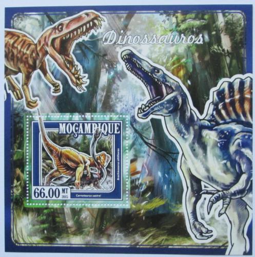 Potov znmka Mozambik 2015 Dinosaury Mi# 7700 Block 