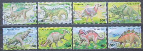 Poštové známky Tadžikistan 1994 Dinosaury Mi# 50-57