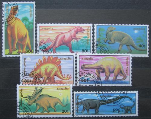 Poštové známky Mongolsko 1990 Dinosaury Mi# 2166-72
