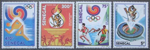 Poštové známky Senegal 1988 LOH Soul Mi# 983-86 Kat 8€