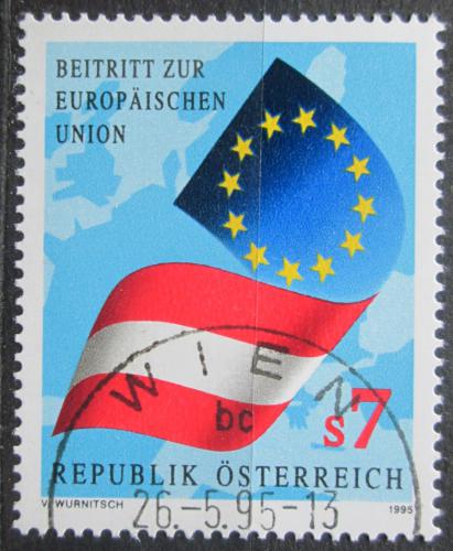 Poštová známka Rakúsko 1995 Èlenství v EU Mi# 2146