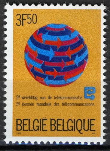 Poštová známka Belgicko 1973 Svìtový den telekomunikace Mi# 1725