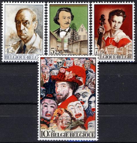 Poštové známky Belgicko 1974 Osobnosti Mi# 1760-63