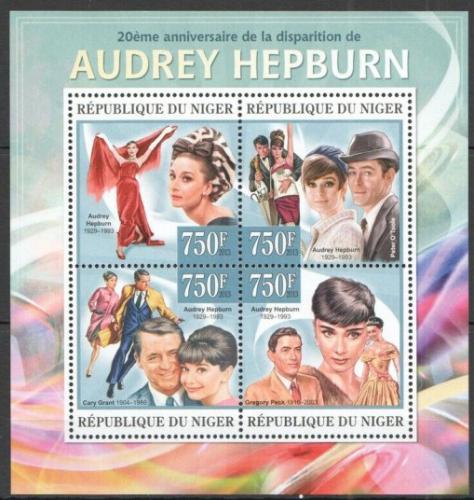 Poštové známky Niger 2013 Audrey Hepburn Mi# 2217-20 Kat 12€
