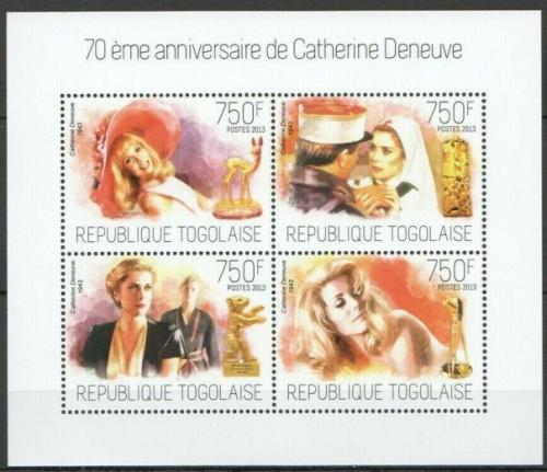 Poštové známky Togo 2013 Catherine Deneuve Mi# 5376-79 Kat 12€