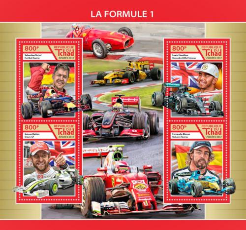 Poštové známky Èad 2017 Formule 1 Mi# 3131-34 Kat 12.80€